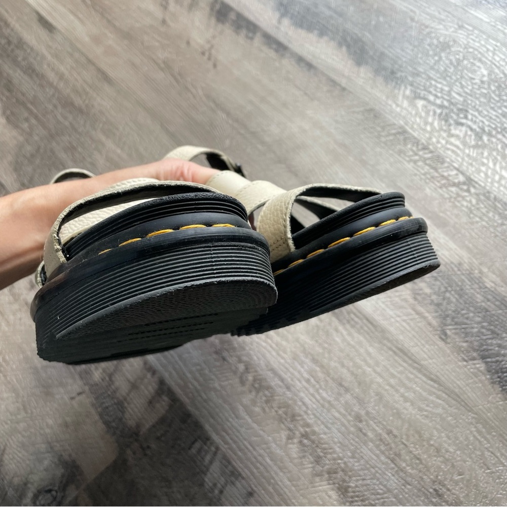 Dr. Martens Cream Leather Platform Sandals - Picture 5 of 9